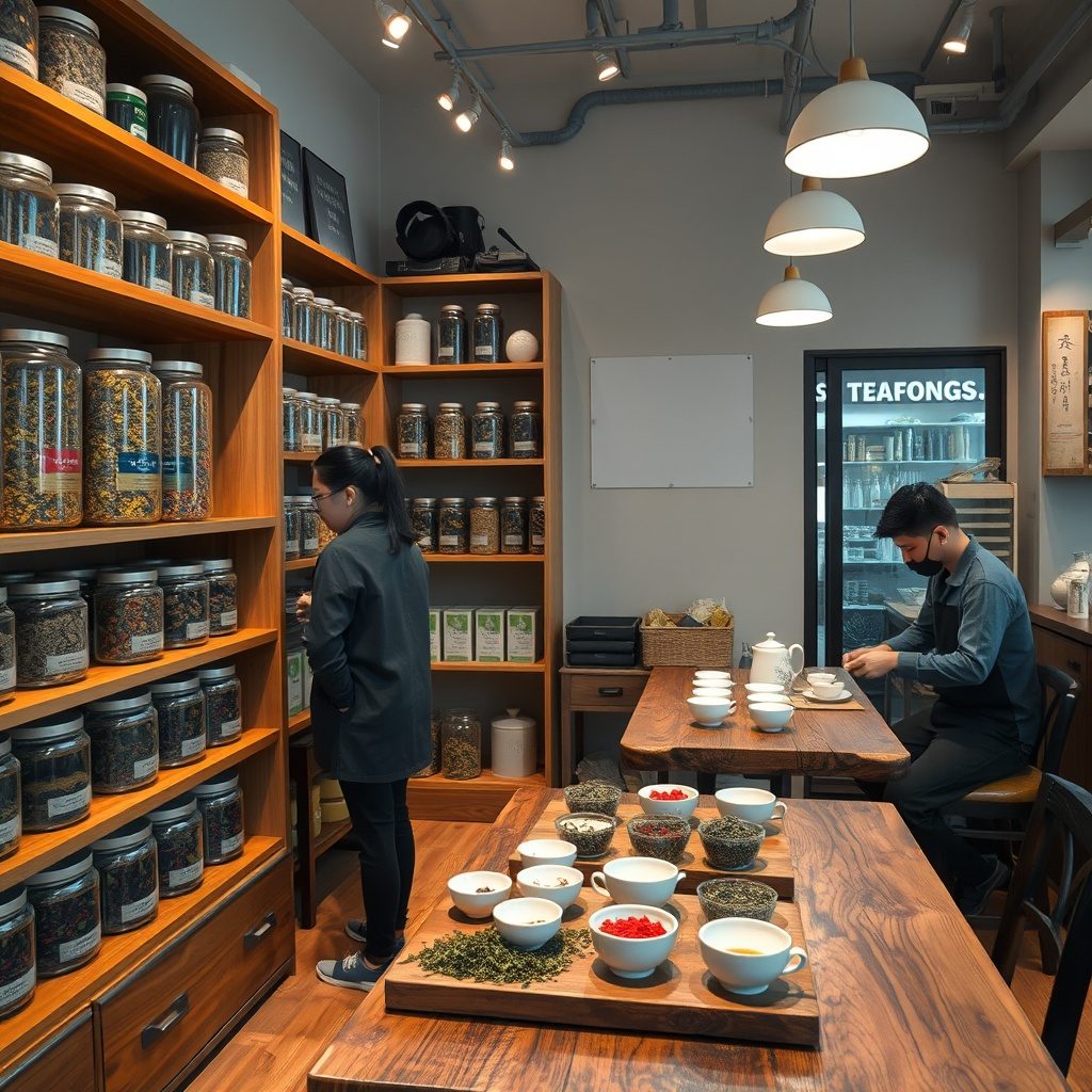 リーフティーの豊かな茶葉